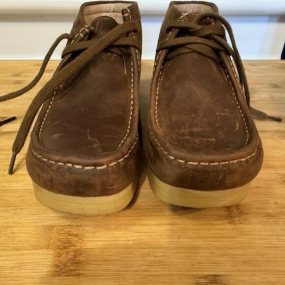 Clarks Men's Stinson Hi Chukka Boot Brown Oiled Leather – Wallabees - Picture 5 of 16